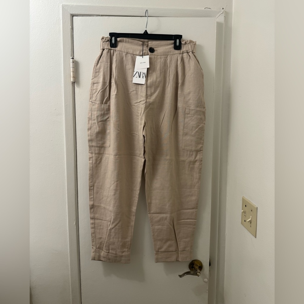 ZARA, Linen Pants, US 8